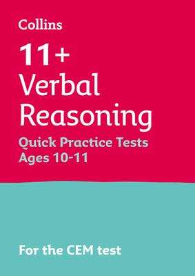 Book cover of Collins 11+ Verbal Reasoning Quick Practice Tests Age 10-11 (year 6): For The 2020 Cem Tests (PDF)
