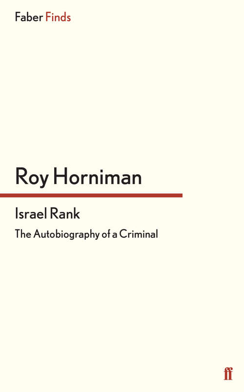 Book cover of Israel Rank: The Autobiography of a Criminal (Main)