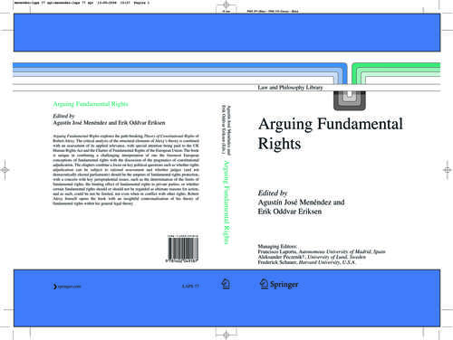 Book cover of Arguing Fundamental Rights (2006) (Law and Philosophy Library #77)