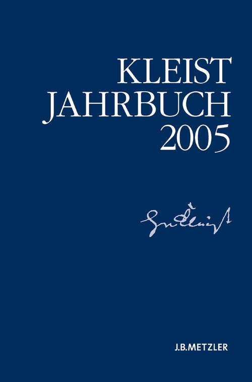 Book cover of Kleist-Jahrbuch 2005 (1. Aufl. 2005)