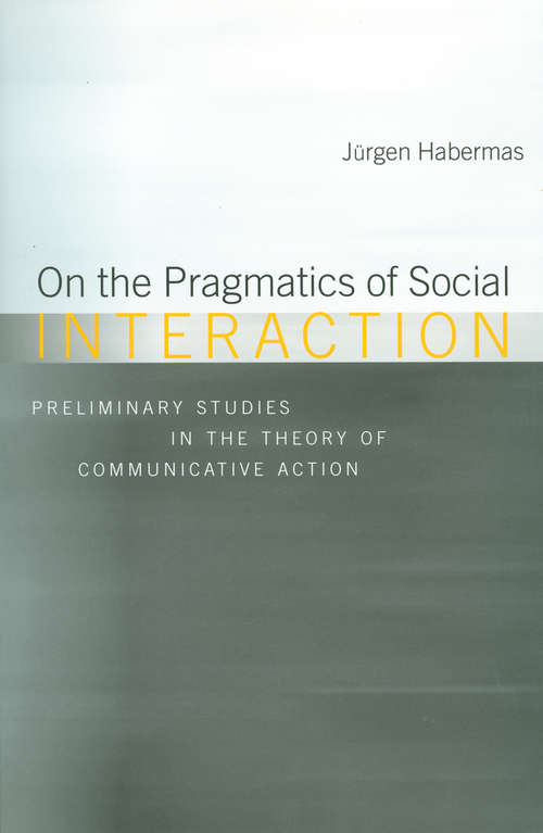 Book cover of On the Pragmatics of Social Interaction