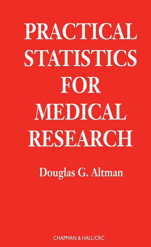 Book cover of Practical Statistics for Medical Research