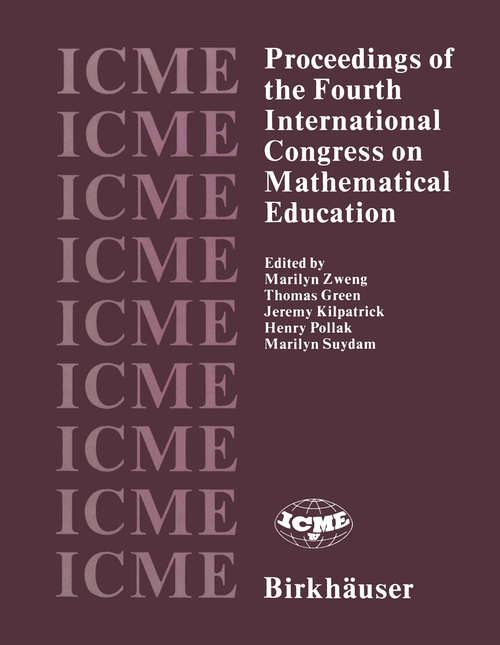 Book cover of Proceedings of the Fourth International Congress on Mathematical Education (1983)