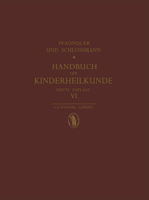 Book cover of Augenerkrankungen im Kindesalter (2. Aufl. 1927)