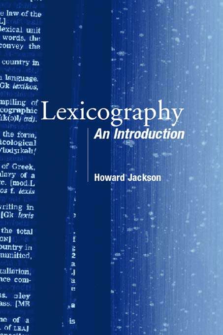 Book cover of Lexicography: An Introduction