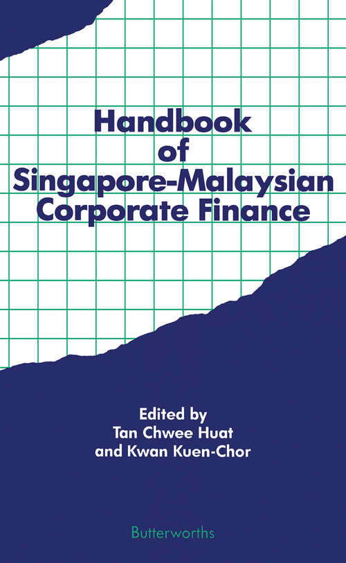 Book cover of Handbook of Singapore — Malaysian Corporate Finance