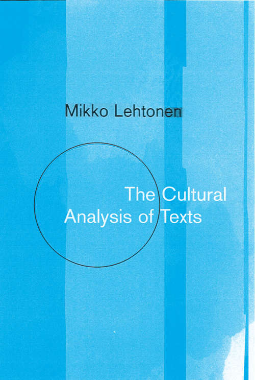 Book cover of The Cultural Analysis of Texts (PDF)