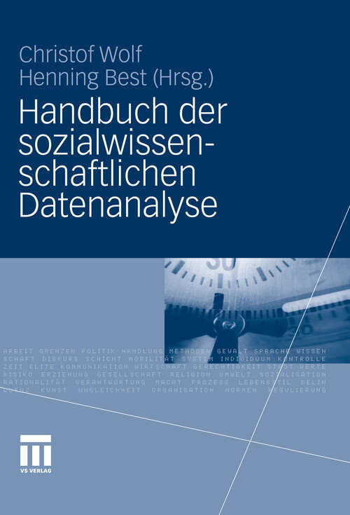 Book cover of Handbuch der sozialwissenschaftlichen Datenanalyse (2010)