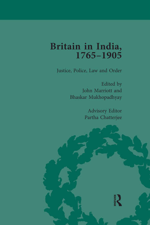 Book cover of Britain in India, 1765-1905, Volume I
