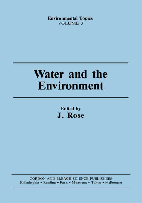 Book cover of Water and the Environment
