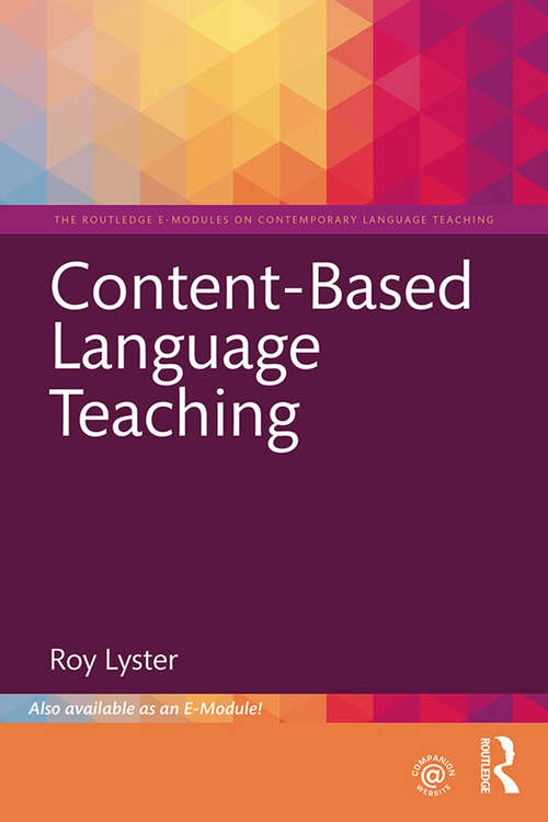 Book cover of Content-Based Language Teaching