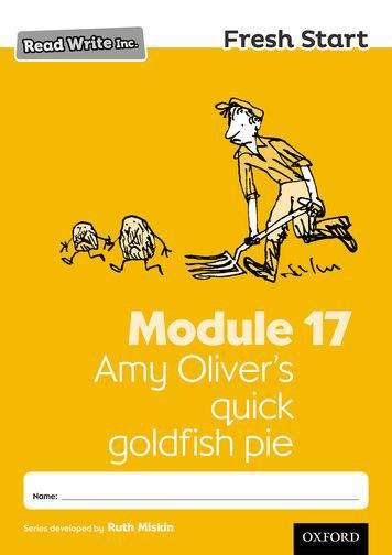 Book cover of Read Write Inc. Fresh Start: Module 17 Amy Oliver’s quick goldfish pie (PDF)