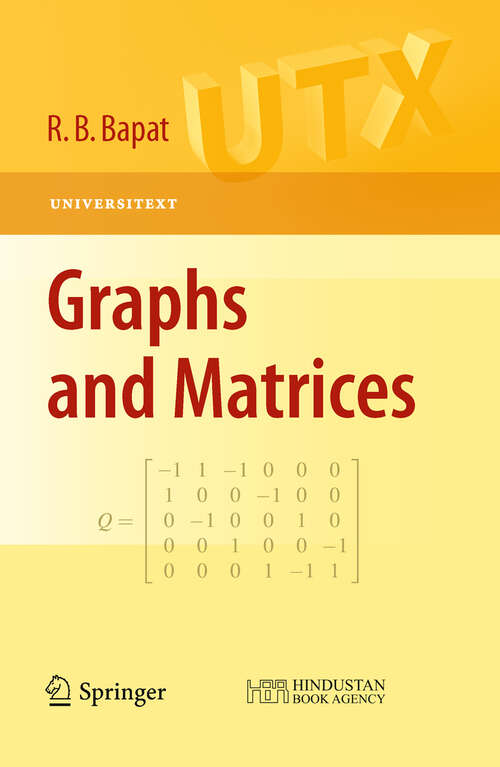 Book cover of Graphs and Matrices (2011) (Universitext)