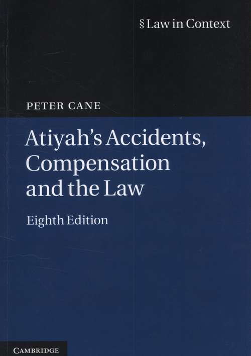 Book cover of Atiyah's Accidents, Compensation And The Law (PDF)