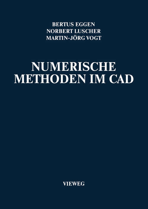 Book cover of Numerische Methoden im CAD (1989)