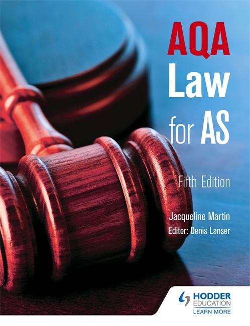 Book cover of AQA Law for AS (5th edition) (PDF)