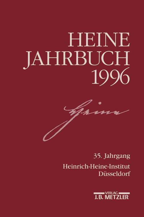 Book cover of Heine-Jahrbuch 1996: 35. Jahrgang (1. Aufl. 1996) (Heine-Jahrbuch)