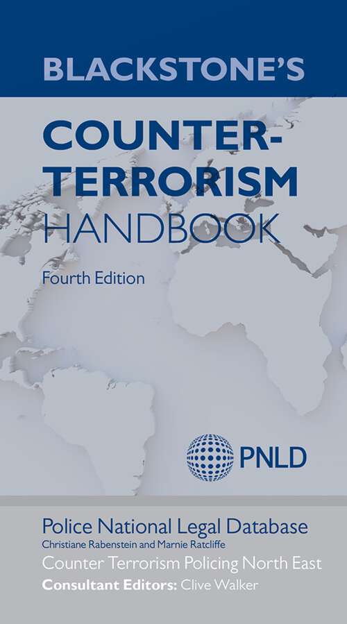 Book cover of Blackstone's Counter-Terrorism Handbook