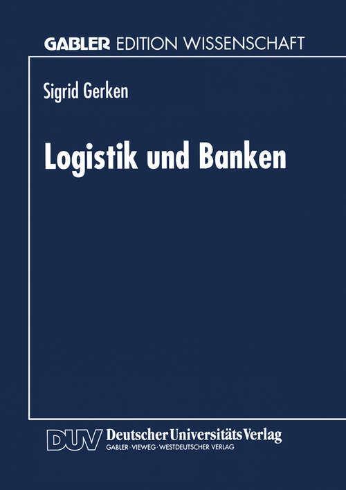 Book cover of Logistik und Banken (1996)