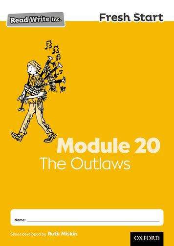 Book cover of Read Write Inc. Fresh Start: Module 20 The Outlaws (PDF)
