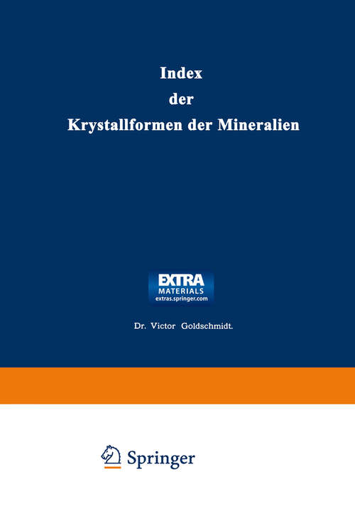 Book cover of Index der Krystallformen der Mineralien (1886)