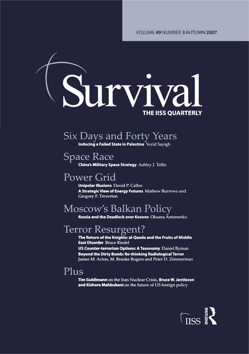 Book cover of Survival 49.3: Survival 49.3 Autumn 2007