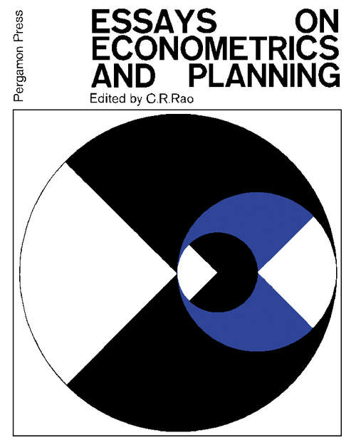 Book cover of Essays on Econometrics and Planning