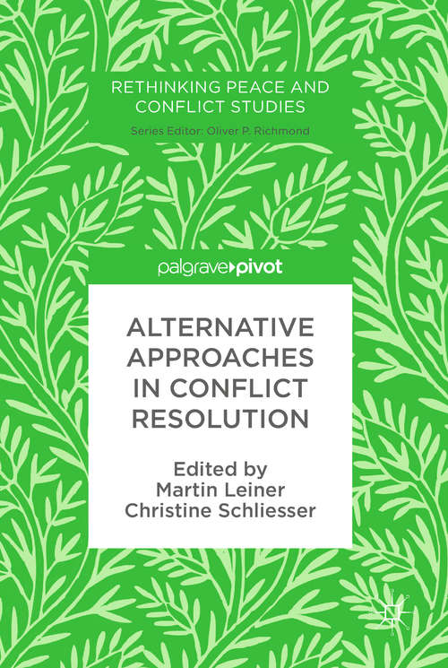 Book cover of Alternative Approaches in Conflict Resolution (PDF)