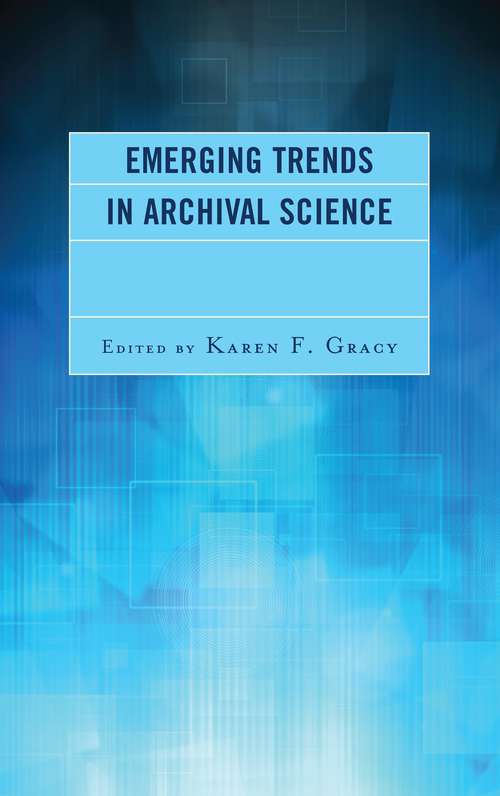Book cover of Emerging Trends in Archival Science (PDF)