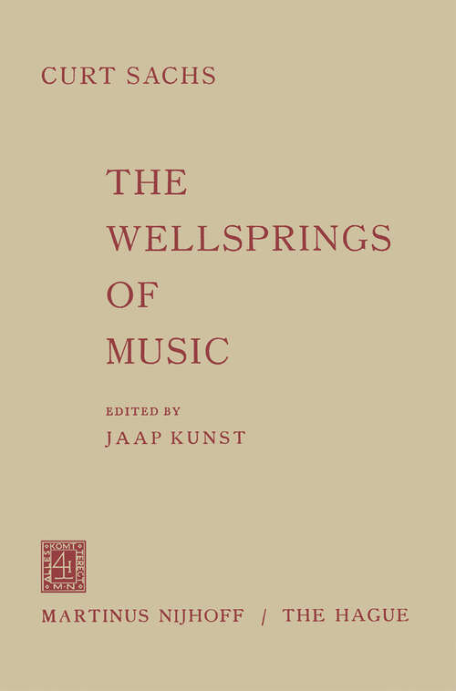 Book cover of The Wellsprings of Music (1961)