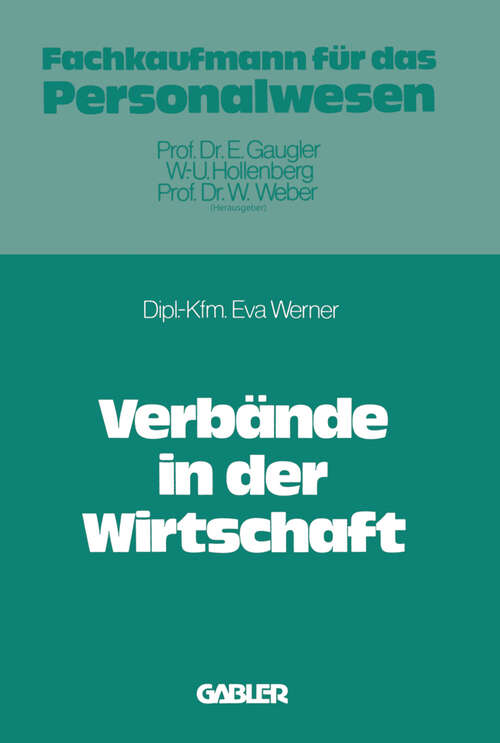 Book cover of Verbände in der Wirtschaft (1977)