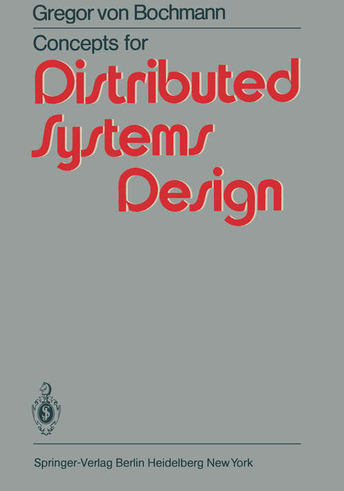 Book cover of Concepts for Distributed Systems Design (1983)