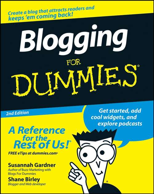Book cover of Blogging For Dummies (2)