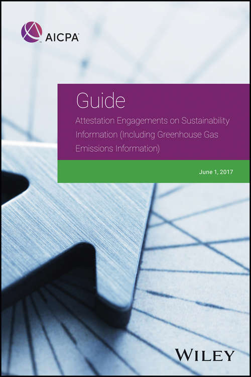 Book cover of Attestation Engagements on Sustainability Information (AICPA)