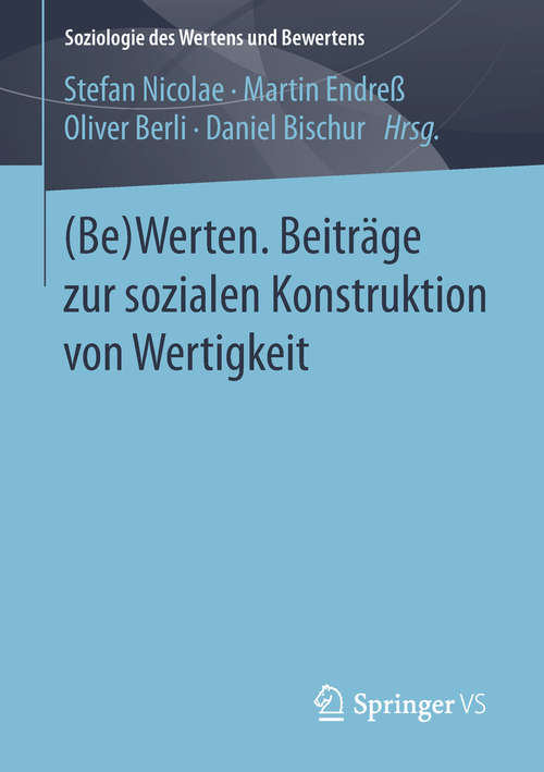 Book cover of **Missing** (1. Aufl. 2019) (Soziologie des Wertens und Bewertens)