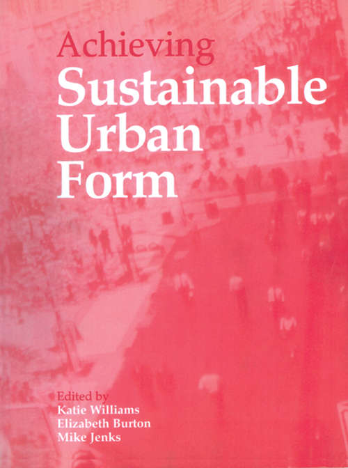 Book cover of Achieving Sustainable Urban Form