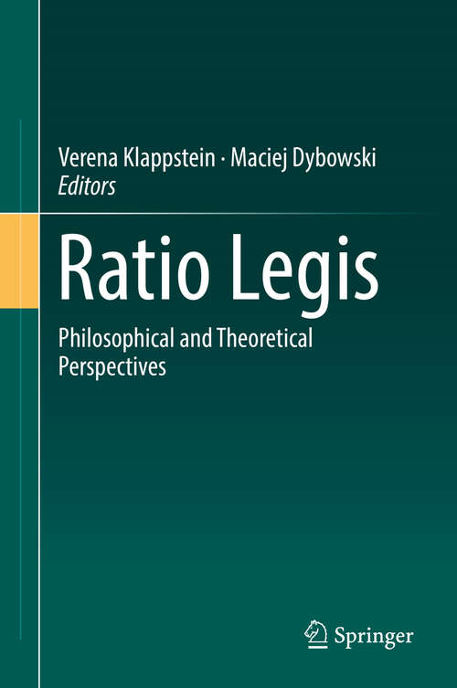 Book cover of Ratio Legis: Philosophical and Theoretical Perspectives