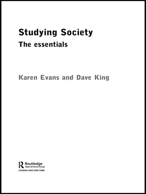Book cover of Studying Society: The Essentials