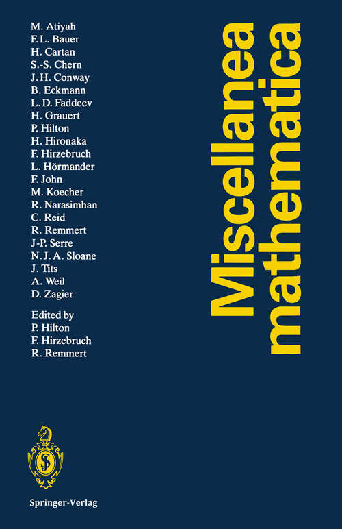 Book cover of Miscellanea Mathematica (1991)