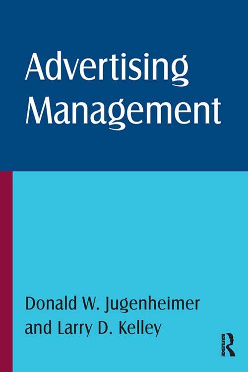 Book cover of Advertising Management