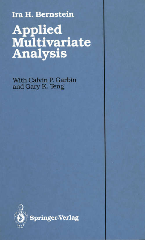 Book cover of Applied Multivariate Analysis (1988)