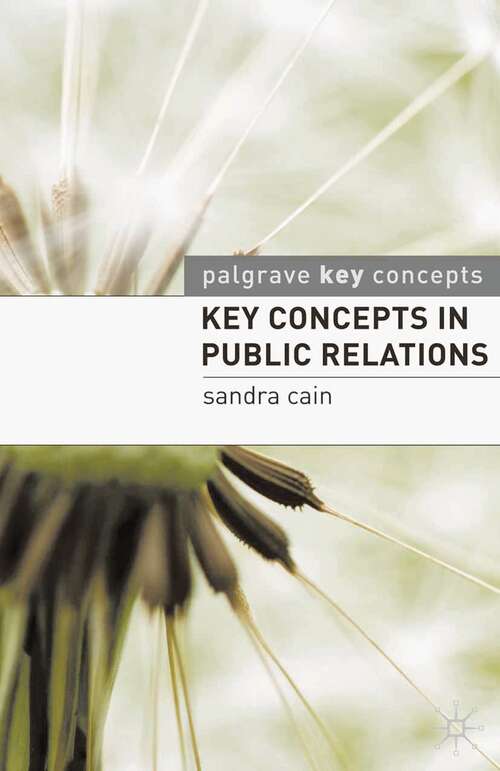 Book cover of Key Concepts in Public Relations (2009) (Key Concepts)