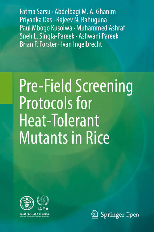 Book cover of Pre-Field Screening Protocols for Heat-Tolerant Mutants in Rice (1st ed. 2018)