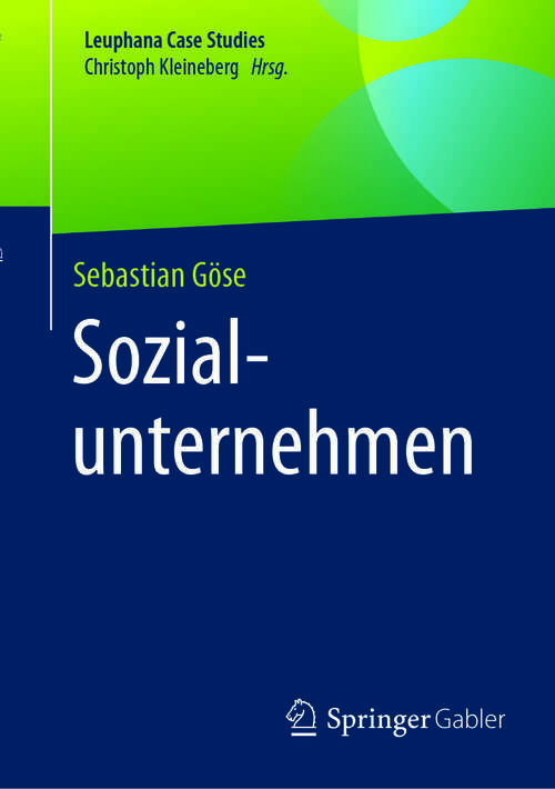 Book cover of Sozialunternehmen
