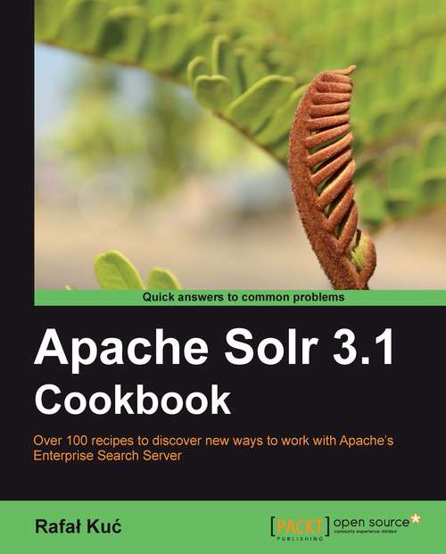 Book cover of Apache Solr 3.1 Cookbook
