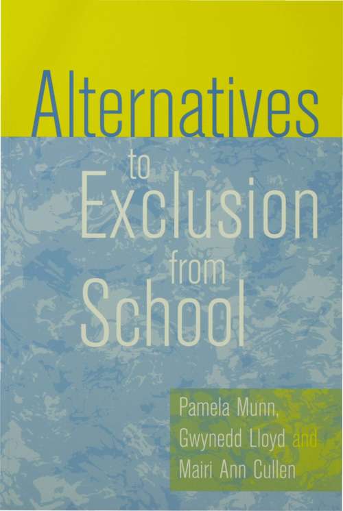 Book cover of Alternatives to Exclusion from School