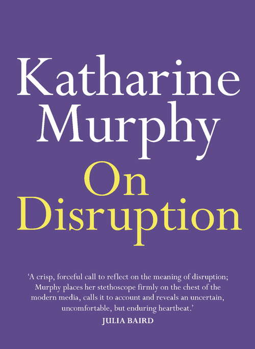 Book cover of On Disruption (On Series)