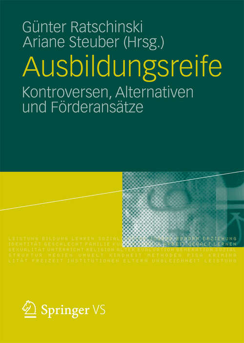 Book cover of Ausbildungsreife: Perspektiven eines kontrovers diskutierten Konstrukts (2012)