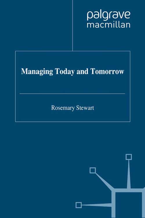 Book cover of Managing Today and Tomorrow (1994)