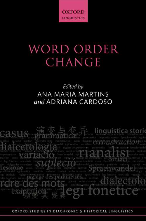 Book cover of Word Order Change (Oxford Studies in Diachronic and Historical Linguistics #29)